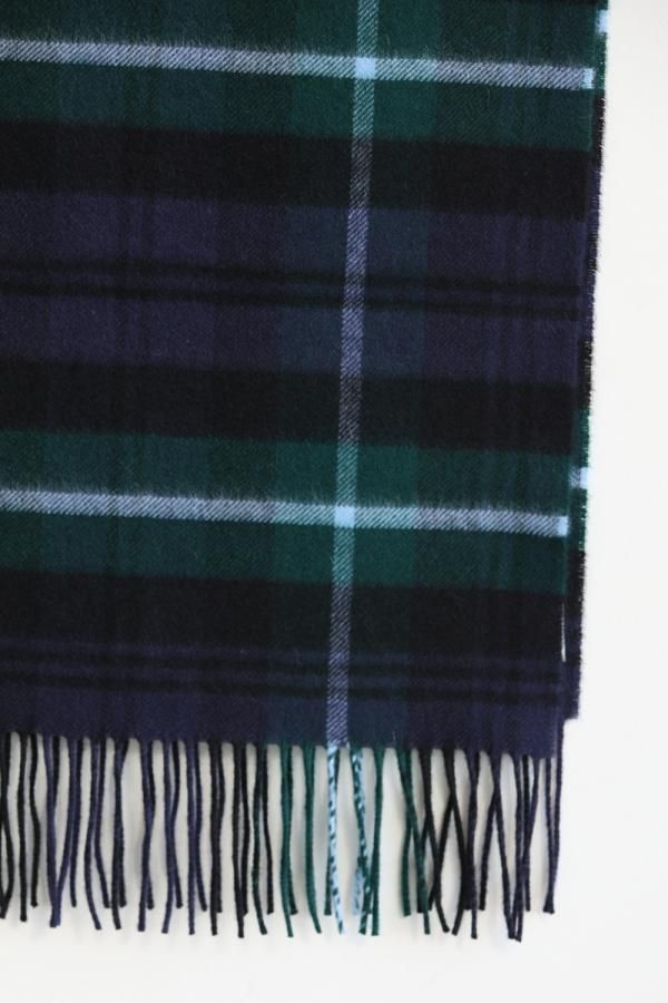 Lightweight Black Watch Cashmere Stole | Cashmere