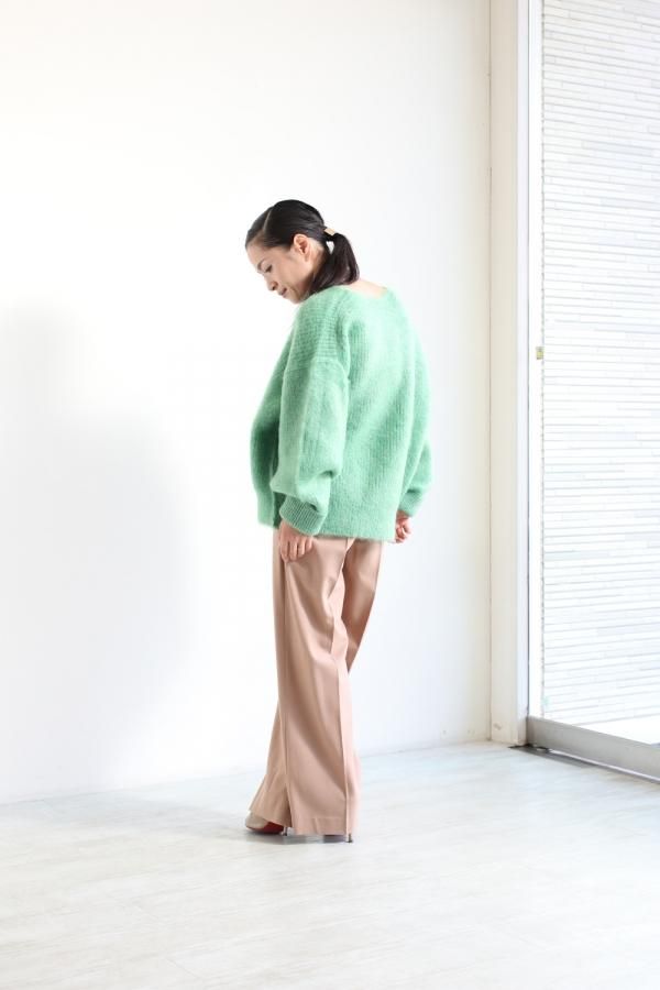 ELENDEEK MOHAIR MIX VNPO KT  今期　モヘア　ニット ELENDEEK(エレンディーク) MOHAIR MIX VNPO KT GRN - YAMAROKU