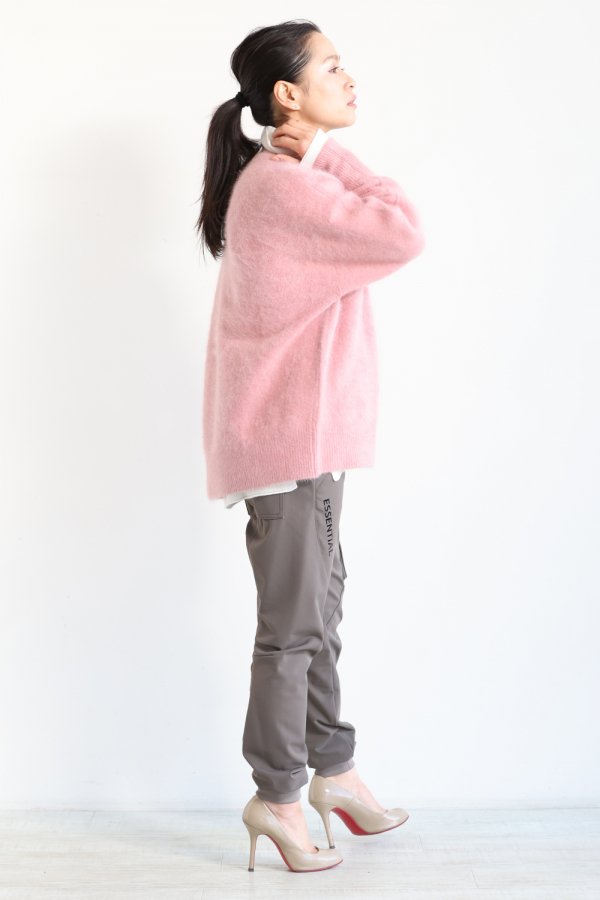 araara(アラアラ) Raccoon Vneck Cardigan pink - YAMAROKU（ヤマロク