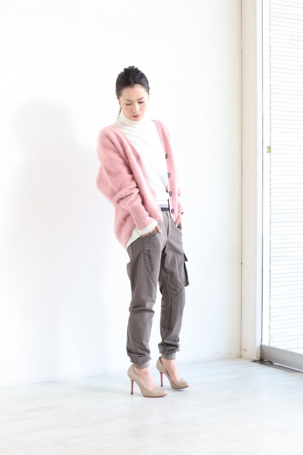 araara(アラアラ) Raccoon Vneck Cardigan pink - YAMAROKU（ヤマロク