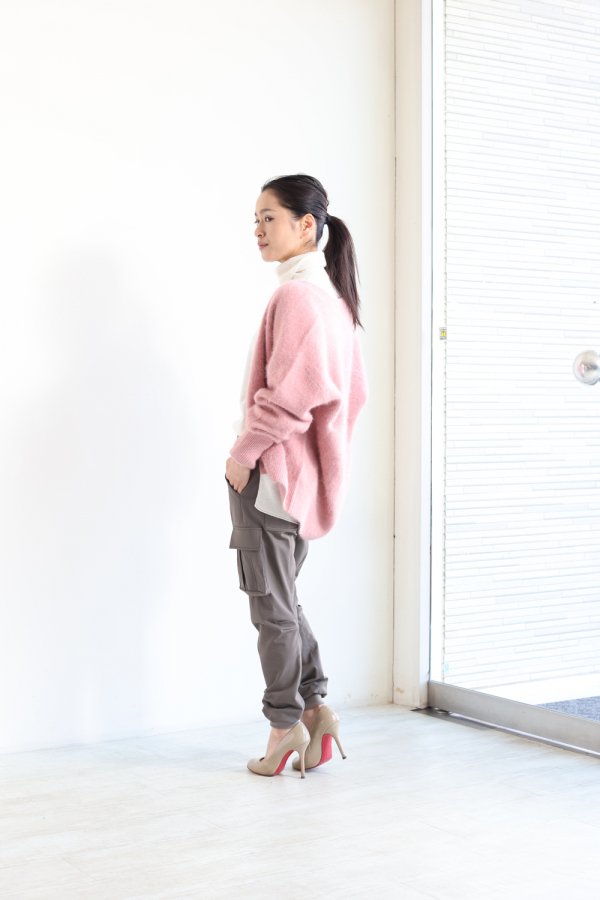 araara(アラアラ) Raccoon Vneck Cardigan pink - YAMAROKU（ヤマロク