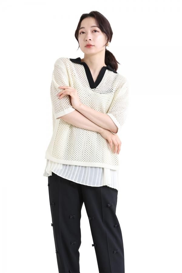 MUVEIL◆ニット・セーター(厚手)/36/コットン/PNK/MA224KSW004 MUVEIL（ミュベール）の「【MUVEIL(ミュベール)】E.T.ニットプル