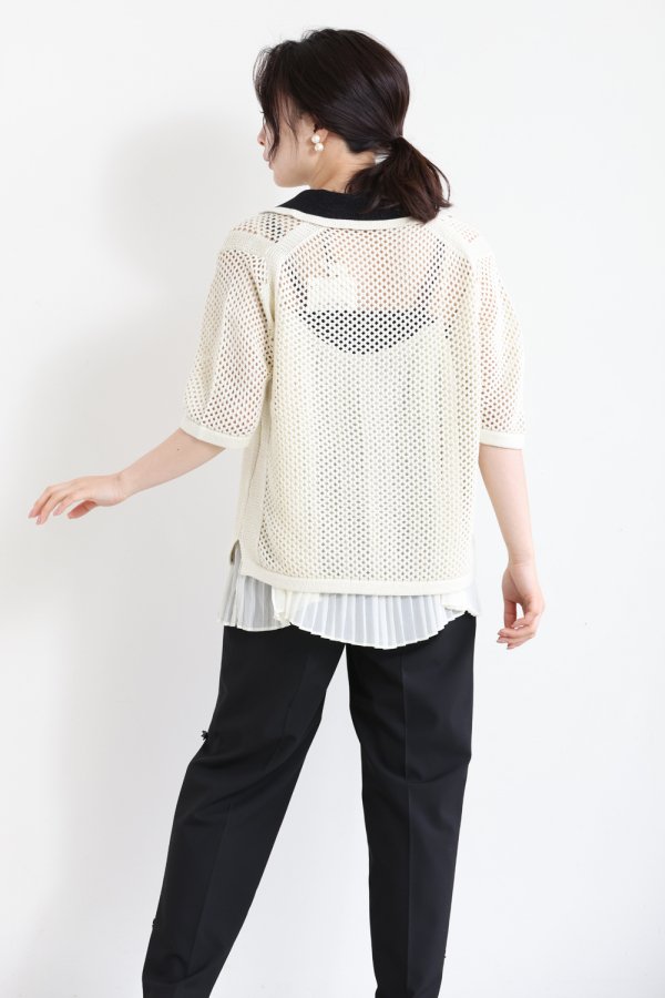 MUVEIL(ミュベール) メッシュポロニット off white - YAMAROKU