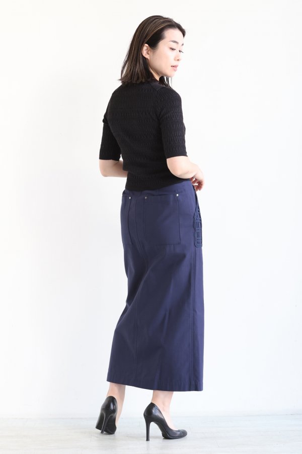 Mame Kurogouchi(マメ) Cording Embroidered Nep-Cotton Skirt
