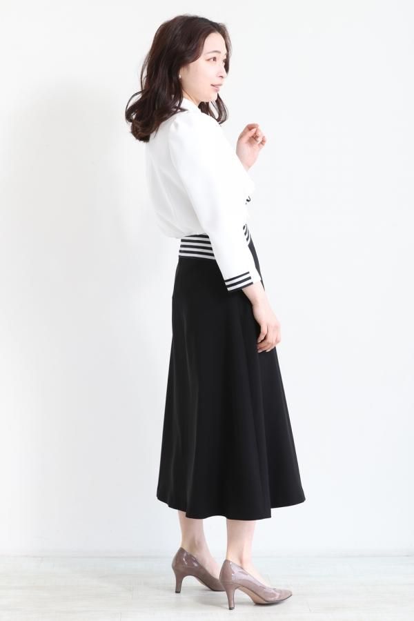 ボーダーズアットバルコニー／weekend gathered skirt - ひざ丈スカート