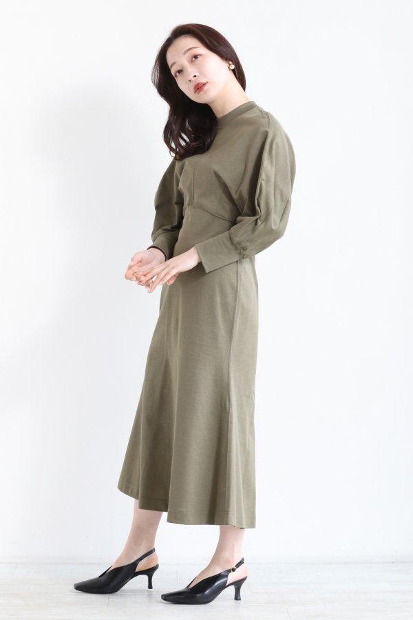 Mame Kurogouchi(マメ) Classic Cotton Dress KHAKI - YAMAROKU