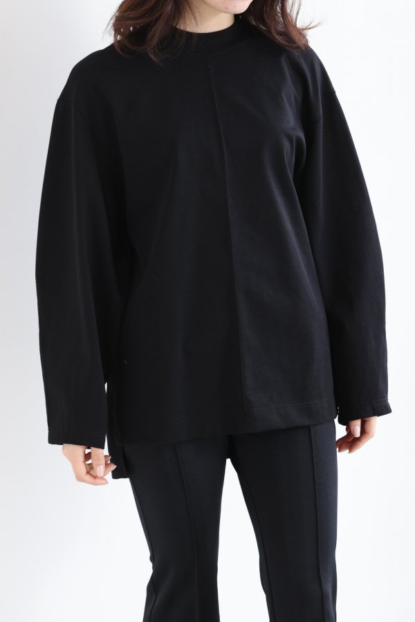 Mame Kurogouchi(マメ) Classic Cotton Long Sleeve Top BLACK 