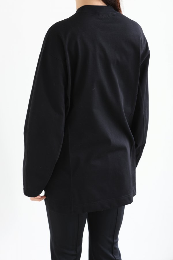 Mame Kurogouchi(マメ) Classic Cotton Long Sleeve Top BLACK 