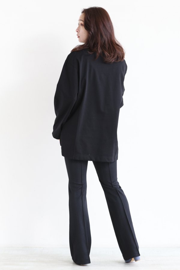 Mame Kurogouchi(マメ) Classic Cotton Long Sleeve Top BLACK