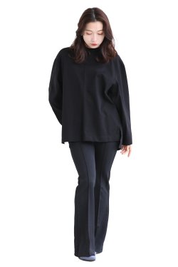 Mame Kurogouchi(マメ) Classic Cotton Long Sleeve Top  BLACK