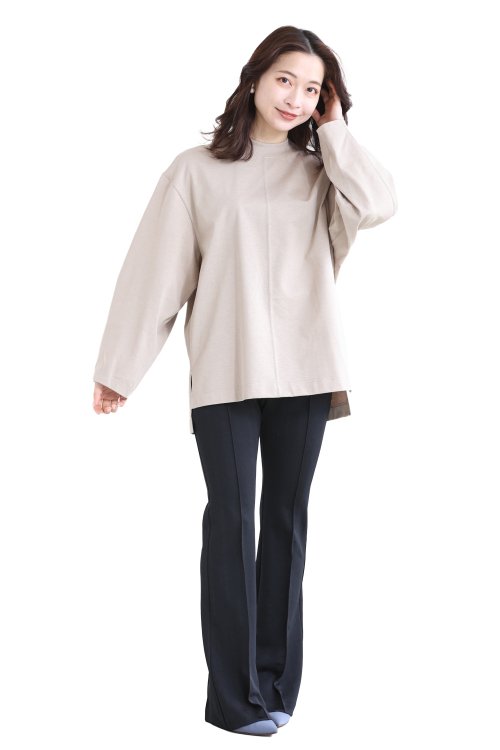 Mame Kurogouchi(マメ) Classic Cotton Long Sleeve Top BEIGE