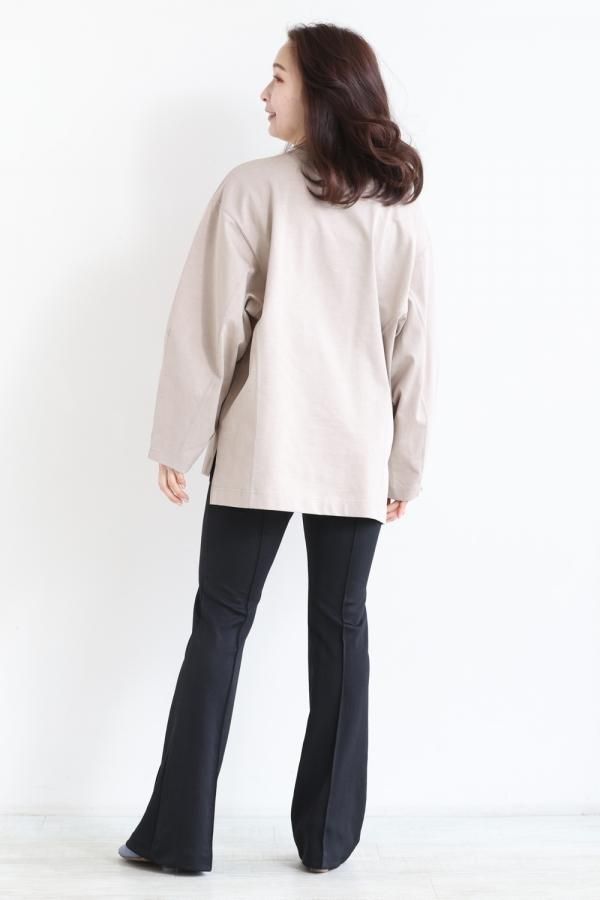 Mame Kurogouchi(マメ) Classic Cotton Long Sleeve Top BLACK