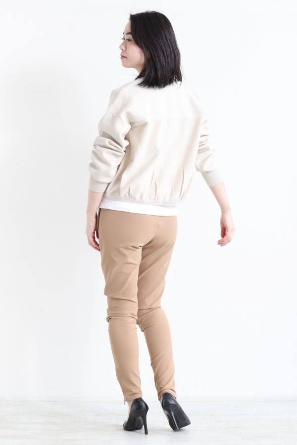 Theory(セオリー) COTTON WOOL CROPPED ZIP UP ECRU HEATHER