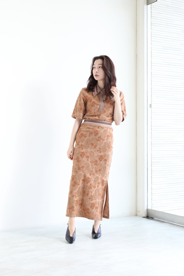 Mame Kurogouchi(マメ) Flowered Velour Jacquard Skirt - YAMAROKU（ヤマロク） オンラインストア
