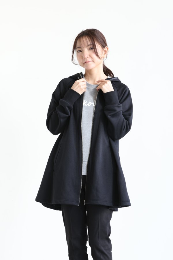 MOOLA KALAH(モーラカーラ) A-line Sweat Parka black - YAMAROKU（ヤマロク） オンラインストア