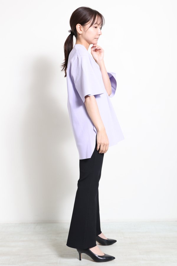 Mame Kurogouchi(マメ) Milano Ribbed Flared Trousers - YAMAROKU