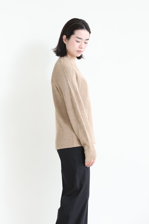 Mame Kurogouchi(マメ) Washable Linen Knitted Top BROWN - YAMAROKU（ヤマロク）  オンラインストア