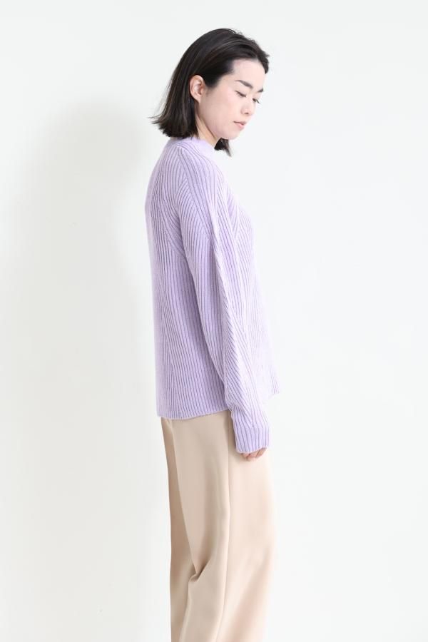 Mame Kurogouchi(マメ) Washable Linen Knitted Top PURPLE