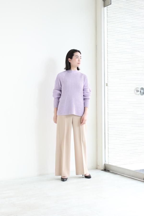 Mame Kurogouchi(マメ) Washable Linen Knitted Top PURPLE