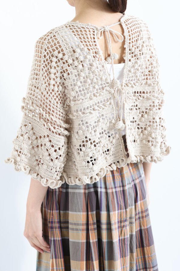 unfil(アンフィル) hand-crochet back to front cardigan - YAMAROKU