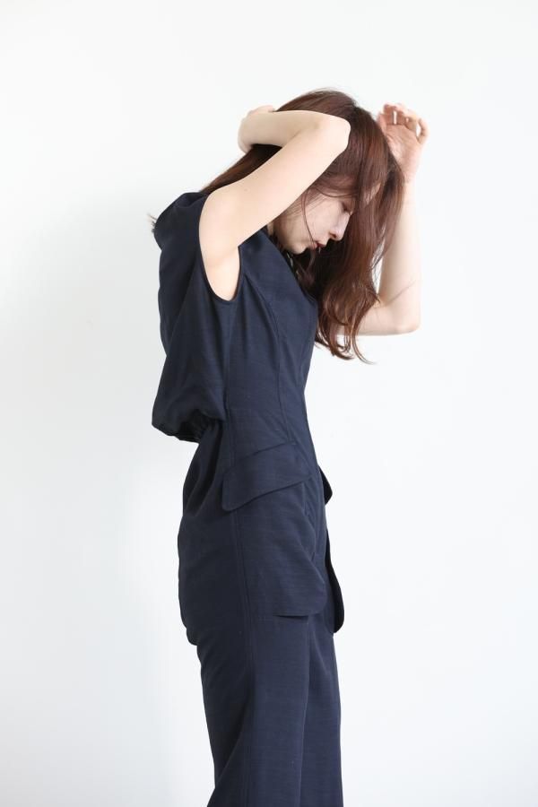 Mame Kurogouchi(マメ) Viscose Hemp Sleeveless Jump Suit ジャンプ 