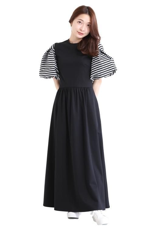 BORDERS at BALCONY PUFF SLEEVE TEE DRESS | labiela.com