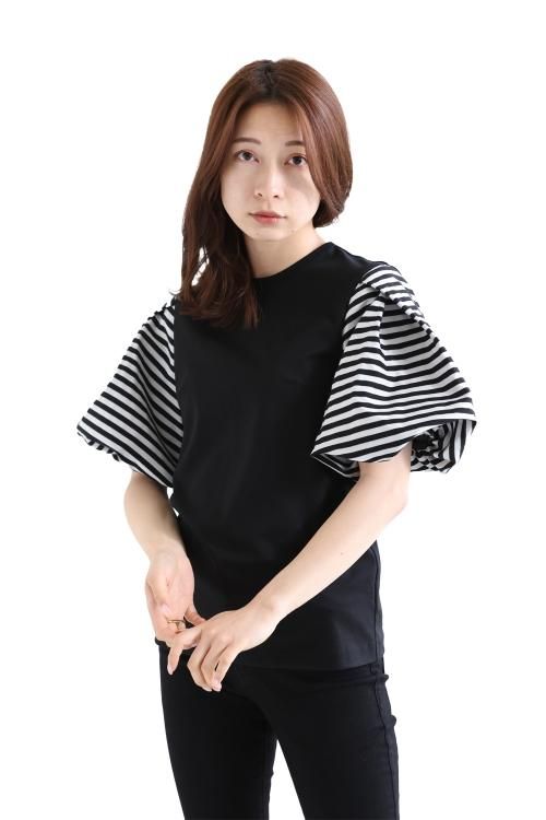 BORDERS at BALCONY PUFF SLEEVE TEE | www.innoveering.net