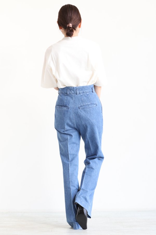 Mame Kurogouchi(マメ) High-Waisted Flared Demin Jeans - YAMAROKU 