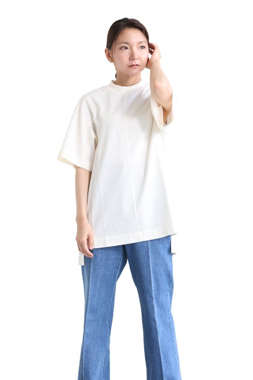Mame Kurogouchi(マメ) Cotton T-Shirt ECRU - YAMAROKU（ヤマロク ...