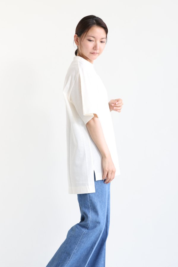 Mame Kurogouchi(マメ) Cotton T-Shirt ECRU - YAMAROKU（ヤマロク 