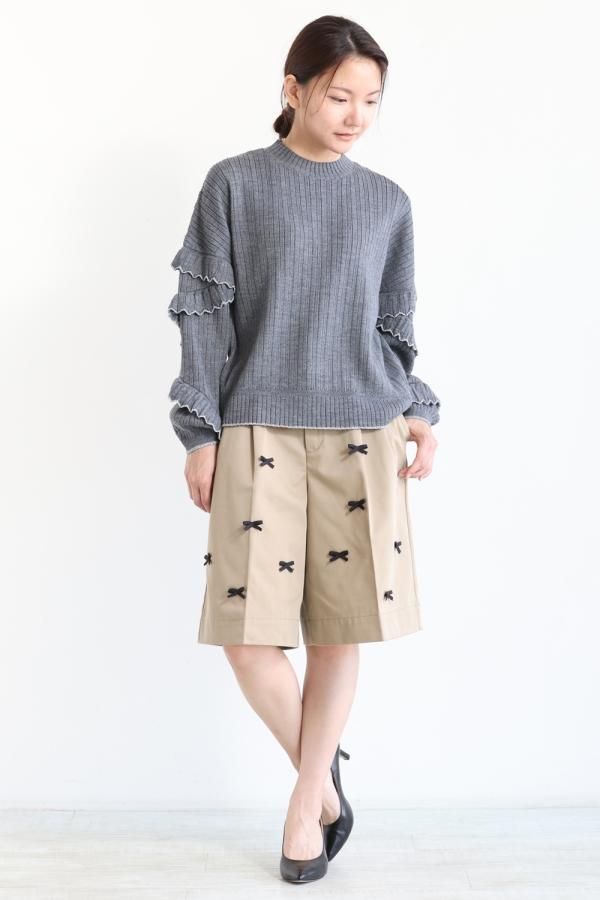 MUVEIL WORK - 美品☆ MUVEIL 17SS ニットフリルカットソー グレー ミュベール 楽天市場】【MUVEIL】 クローバーレース衿ニット ミュベール