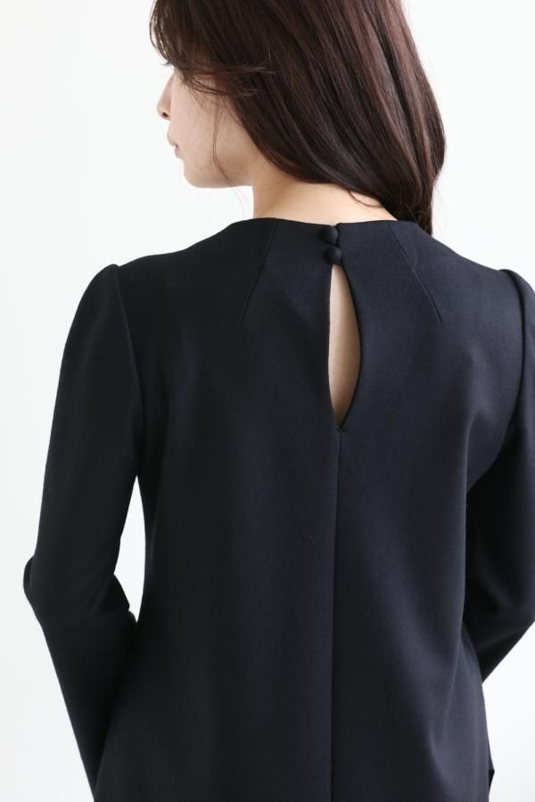 Mame Kurogouchi(マメ) Crew Neck Wool Shirt - YAMAROKU