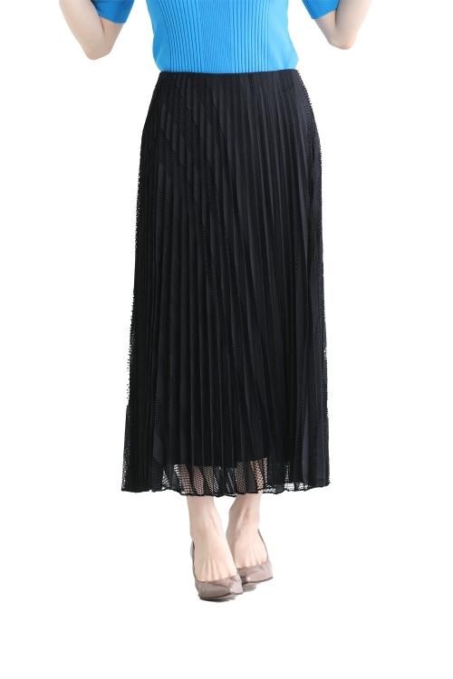 スカート THEORY MIDI SKIRT Theory(セオリー) MOD LACE PLEATED MIDI SKIRT - YAMAROKU