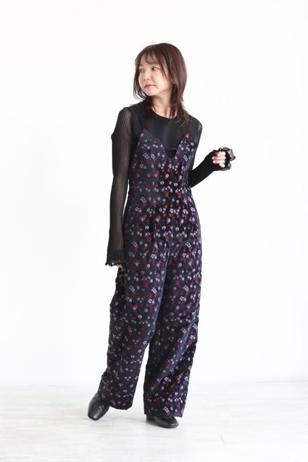 Mame Kurogouchi(マメ) Floral Jacquard Sleeveless Jumpsuits