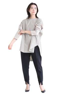 SIWALY(シワリー) Pullover Shirt  stripekhaki