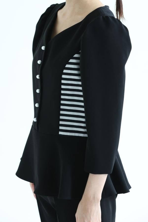N*h様 ボーダーズアットバルコニー✨HEART NECK TWILL BLOU N*h様 ボーダーズアットバルコニー✨HEART NECK TWILL BLOU