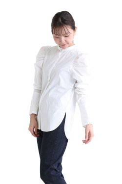 MARILYN MOON(マリリンムーン) cowlsleeve standcollar blouse 