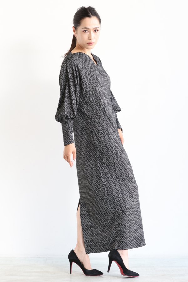 Mame Kurogouchi(マメ) Classic Jersey Dress BLACK - YAMAROKU