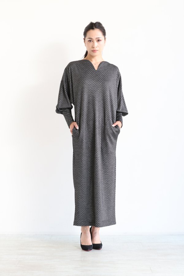 Mame Kurogouchi(マメ) Classic Jersey Dress BLACK - YAMAROKU