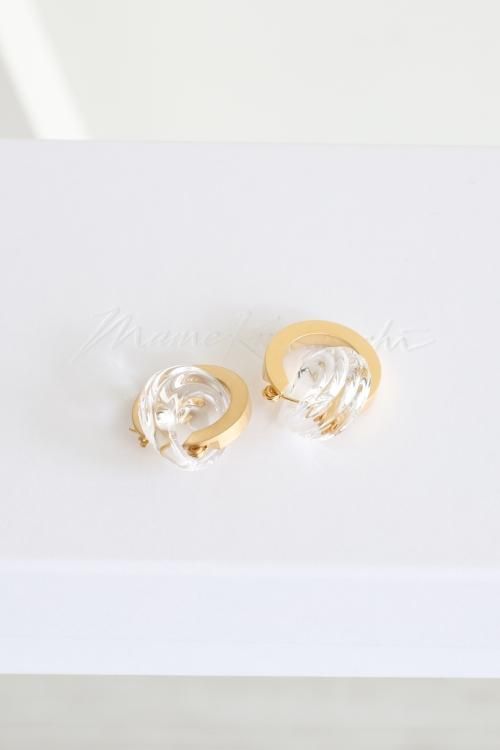 Mame Kurogouchi(マメ) Glass Water Drop Earrings - YAMAROKU