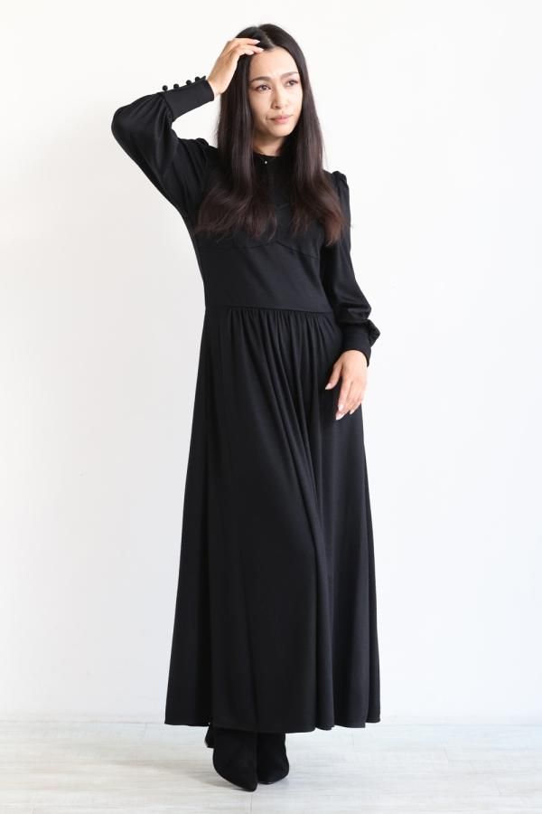 ボーダーズアットバルコニー BISHOP SLEEVE DRESS-