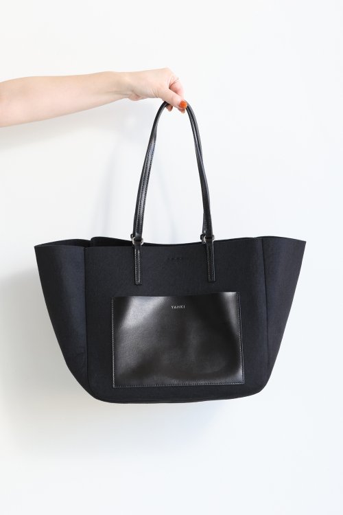 YAHKI(ヤーキ) FELT TOTE BAG BLACK - YAMAROKU（ヤマロク