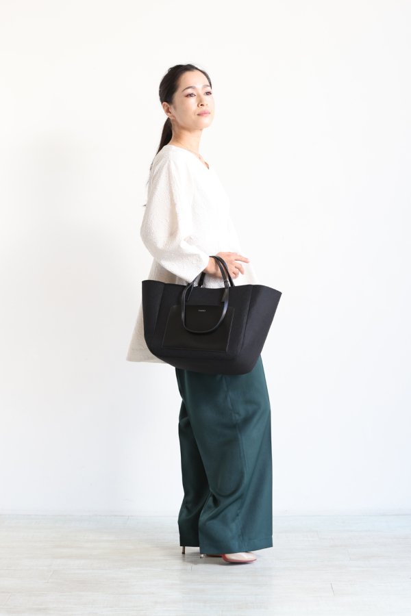 YAHKI(ヤーキ) FELT TOTE BAG BLACK - YAMAROKU（ヤマロク） オンラインストア