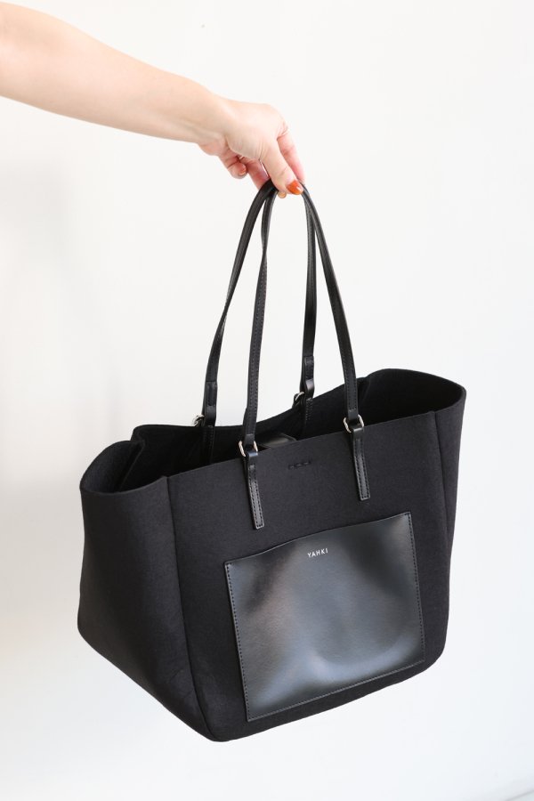 YAHKI(ヤーキ) FELT TOTE BAG BLACK - YAMAROKU（ヤマロク