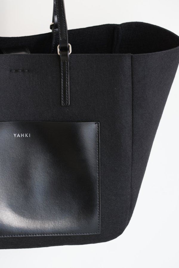 YAHKI(ヤーキ) FELT TOTE BAG BLACK - YAMAROKU（ヤマロク