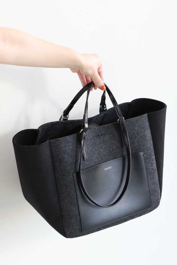 YAHKI(ヤーキ) FELT TOTE BAG GREY - YAMAROKU（ヤマロク） オンライン