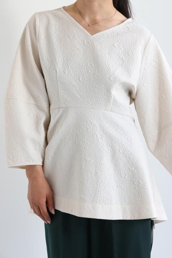 ELENDEEK - [美品]ELENDEEK COCOON SL PEPLUM JQ BL ELENDEEK(エレンディーク) COCOON SL PEPLUM JQ BL - YAMAROKU