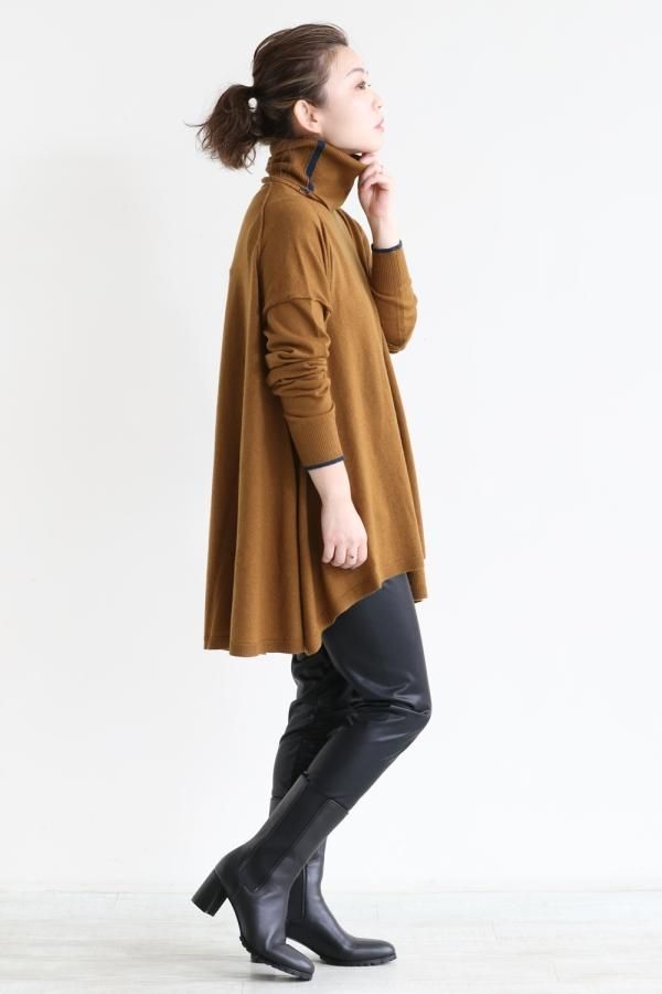 【新品】  SIWALY / シワリー | High Gauge A-line Pullover ハイゲージニット ネックウォーマー付き | 38 | グリーン 楽天市場】【10%OFF】【新品】 SIWALY / シワリー | High Gauge