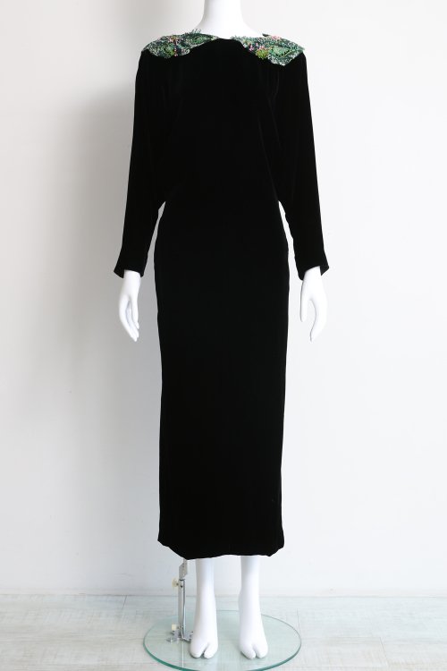 定価154000円Mame Embroidered Velvet Dress