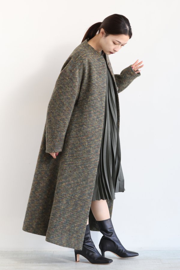 Mame Kurogouchi(マメ) Alpaca Blend Shaggy Wool Coat - YAMAROKU